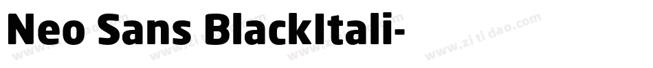 Neo Sans BlackItali字体转换